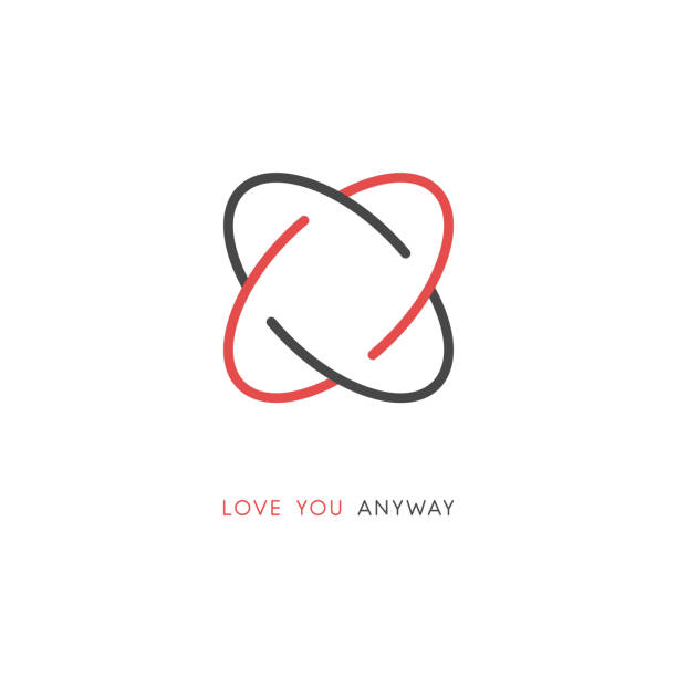 Love you anyway symbol Love you anyway symbol - two rings and heart icon anyway stock illustrations