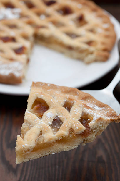 istock Slice of freshly baked apple pie 147275358