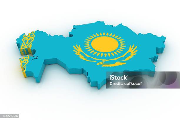 Mapa De Kazahstan Foto de stock y más banco de imágenes de Asia - Asia, Autoridad, Bandera