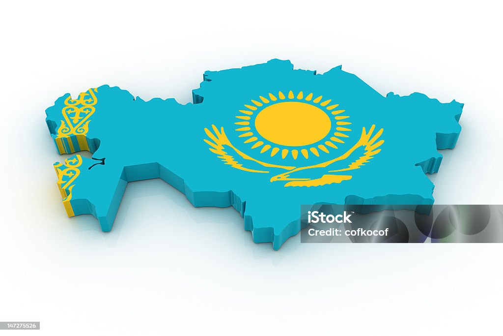 Карта Kazahstan - Стоковые фото Азия роялти-фри
