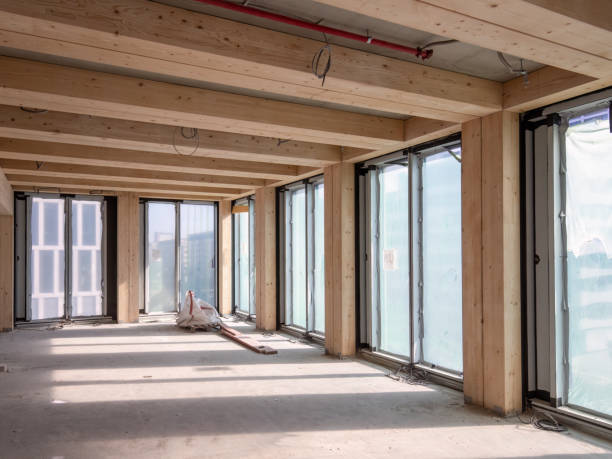 istock construction site of a sustainable Timber-concrete composite office building 1472758260