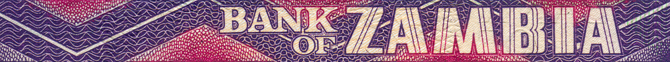 Bank of ZAMBIA Pattern Design on Banknote