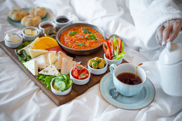 istock breakfast in bed in hotel room 1472760130