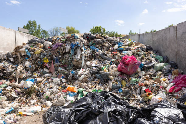 istock Landfill site, a pile of junk, unsorted waste materials 1472761392