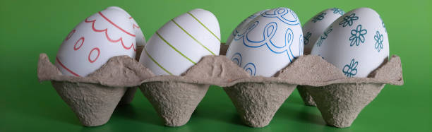 Easter concept banner. Preparing for holiday with children.