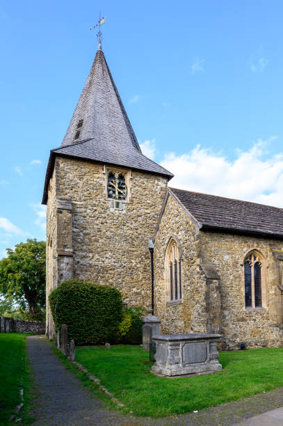 istock Old church in Westerham, Kent, UK 1472761646