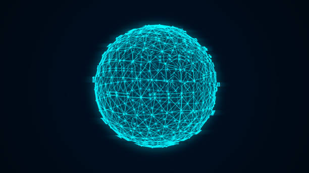istock Futuristic sphere of particles and lines. Network connection big data. Abstract technology background. 3d rendering. 1472762323