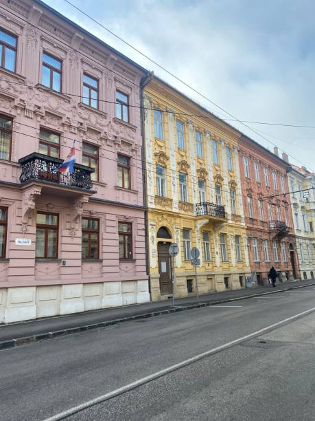 istock Bratislava colorful street facade 1472762754