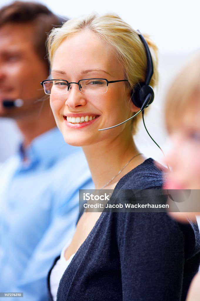 Représentant du service client souriant femme - Photo de Externalisation libre de droits