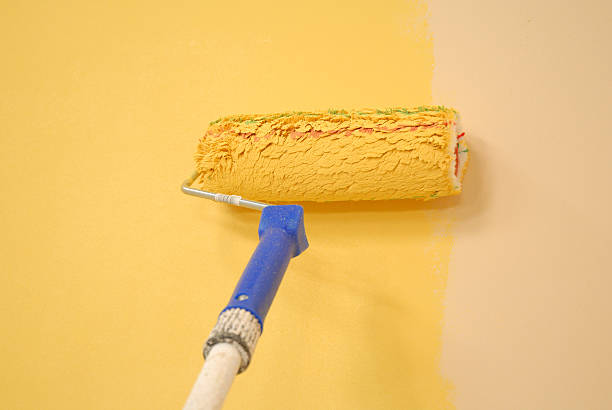istock yellow wall painting 147276458
