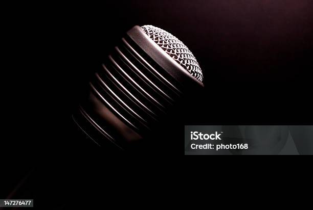 Microphone Stock Photo - Download Image Now - Audio Equipment, Backgrounds, Broadcasting