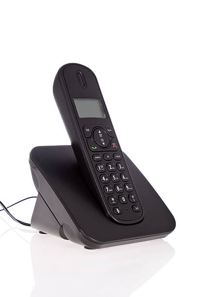 istock Black cordless phone isolated on white 147276624