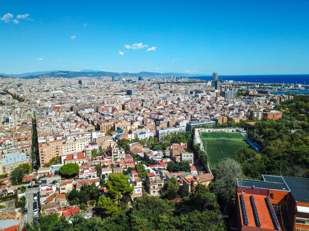 istock Barcelona city aerial 1472768924