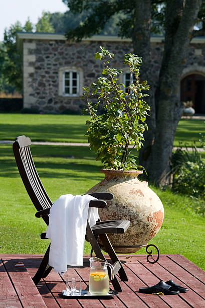 relaxing in a spa stock photo