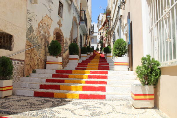 istock Stairs with Spanish colors 1472775375