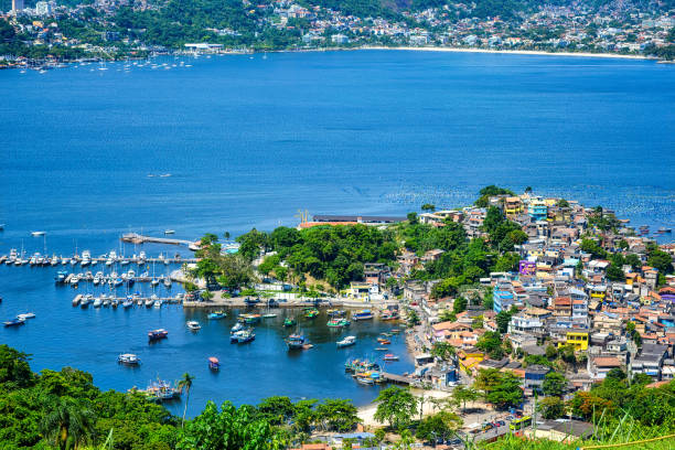 Beautiful scenics in the Guanabara Bay, Rio de Janeiro state, Brazil
