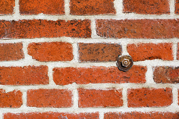 Wall made of bricks - detail stock photo