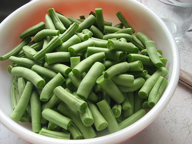 Bowl of fresh green beans