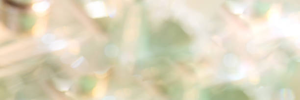istock Abstract blurred  background with bokeh in beige green tone.Banner with Copy space 1472782985