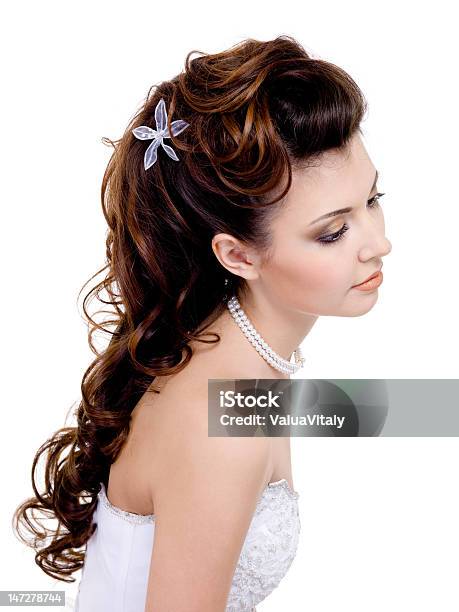 Beautiful Wedding Hairstyle Stock Photo - Download Image Now - Adult, Adults Only, Beautiful People