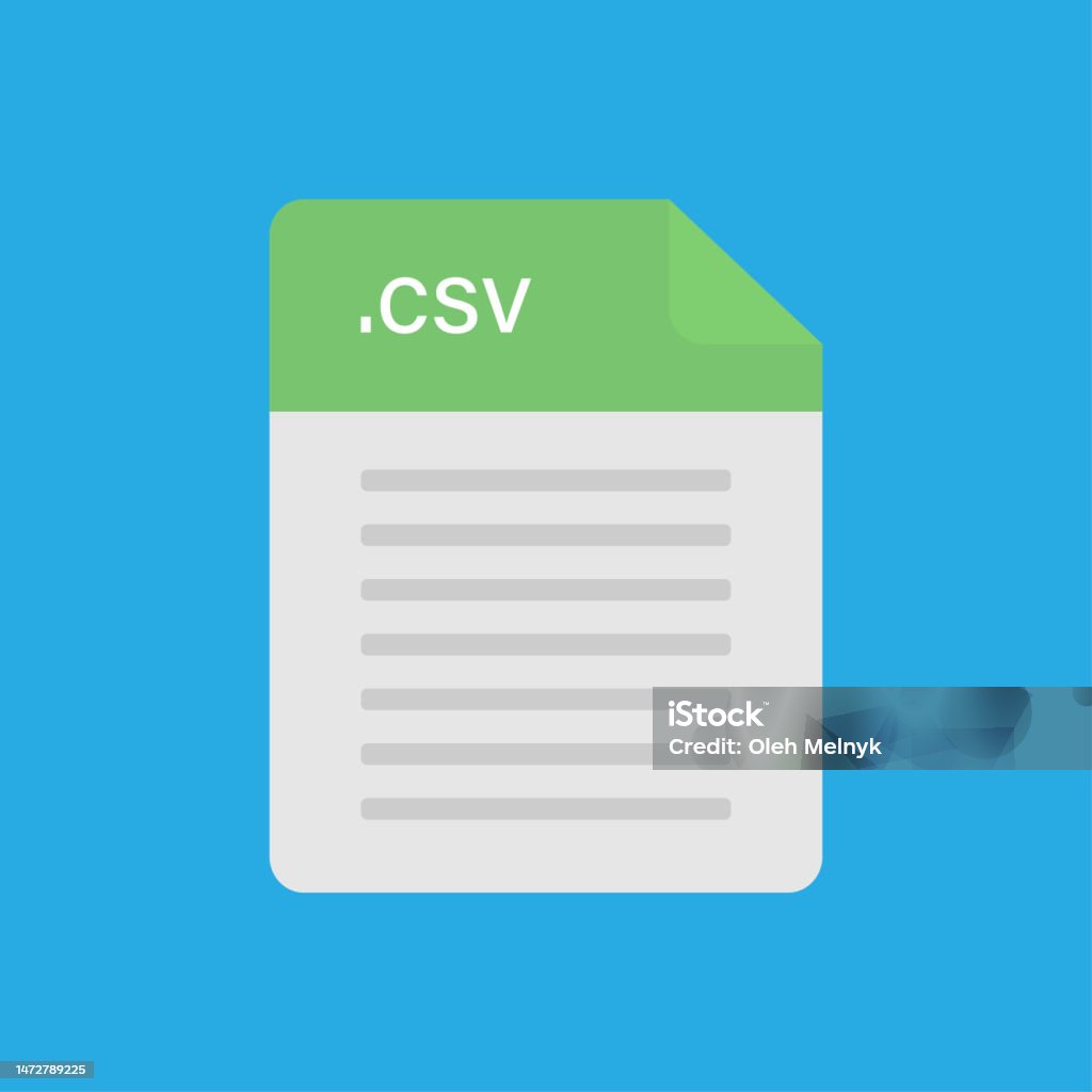 Csv Format Csv File Or Extension Document In Csv Format Vector ...