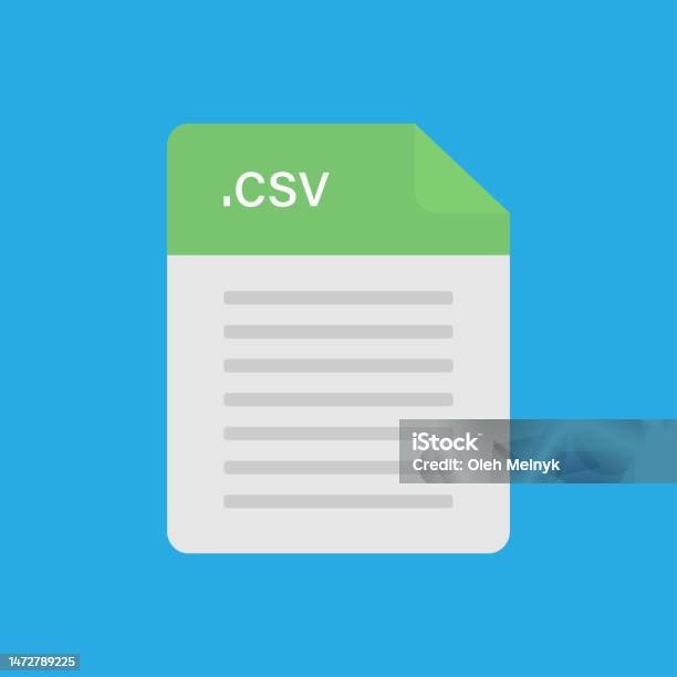 Csv Format Csv File Or Extension Document In Csv Format Vector ...