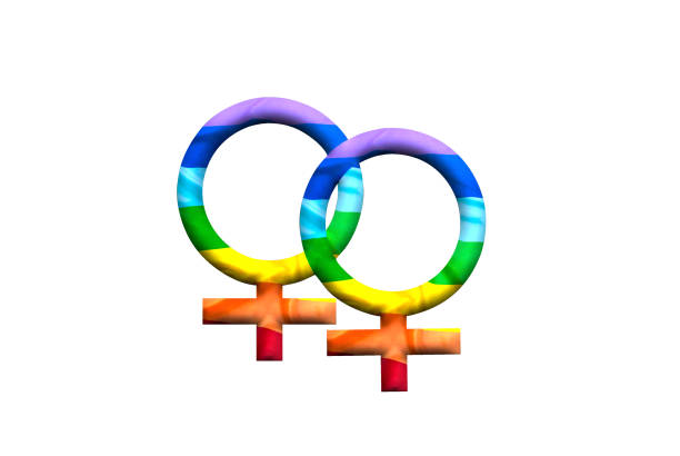 istock 3D female symbols linked with rainbow colours 1472789804