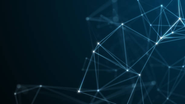 istock Abstract technology background from lines and dots. Space geometrical backdrop 1472790831