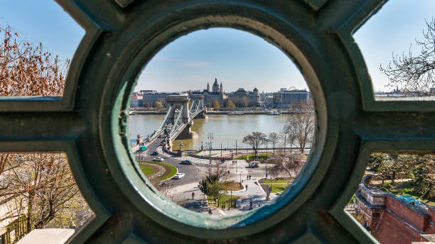 istock view through a barrier to the chain bridge in budapest 1472795639