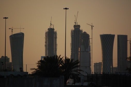 Building up the skyline of Doha, Qatar