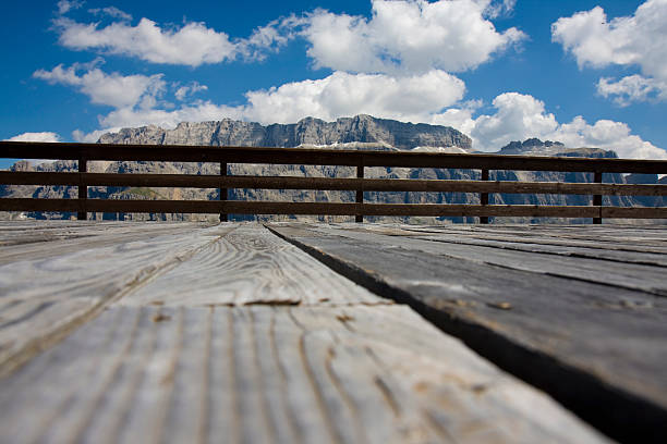 Alps balcony stock photo