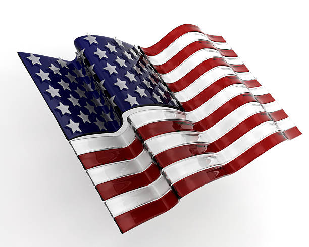 istock Glass American flag 147279958