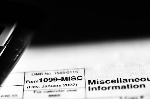 istock IRS 1099Tax Form for documenting miscellaneous information and income. 1472799620