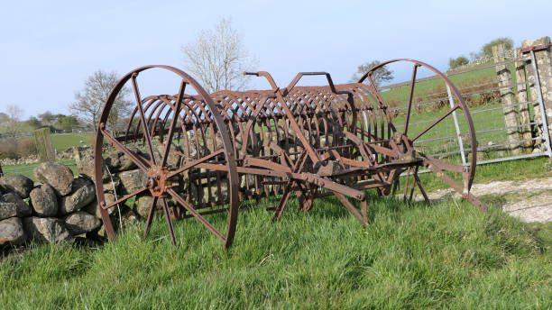 istock Horse Drawn Hay Rake used for raking hay and grass 1472803889