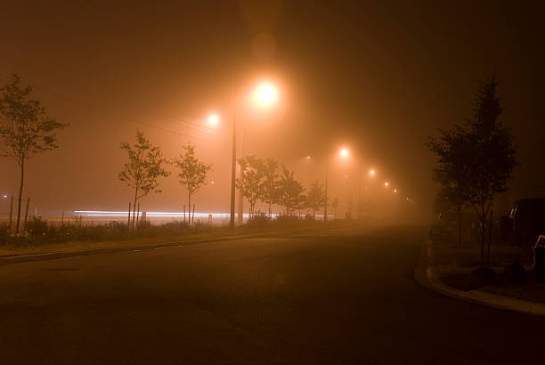 istock Night street in the fog 147280885