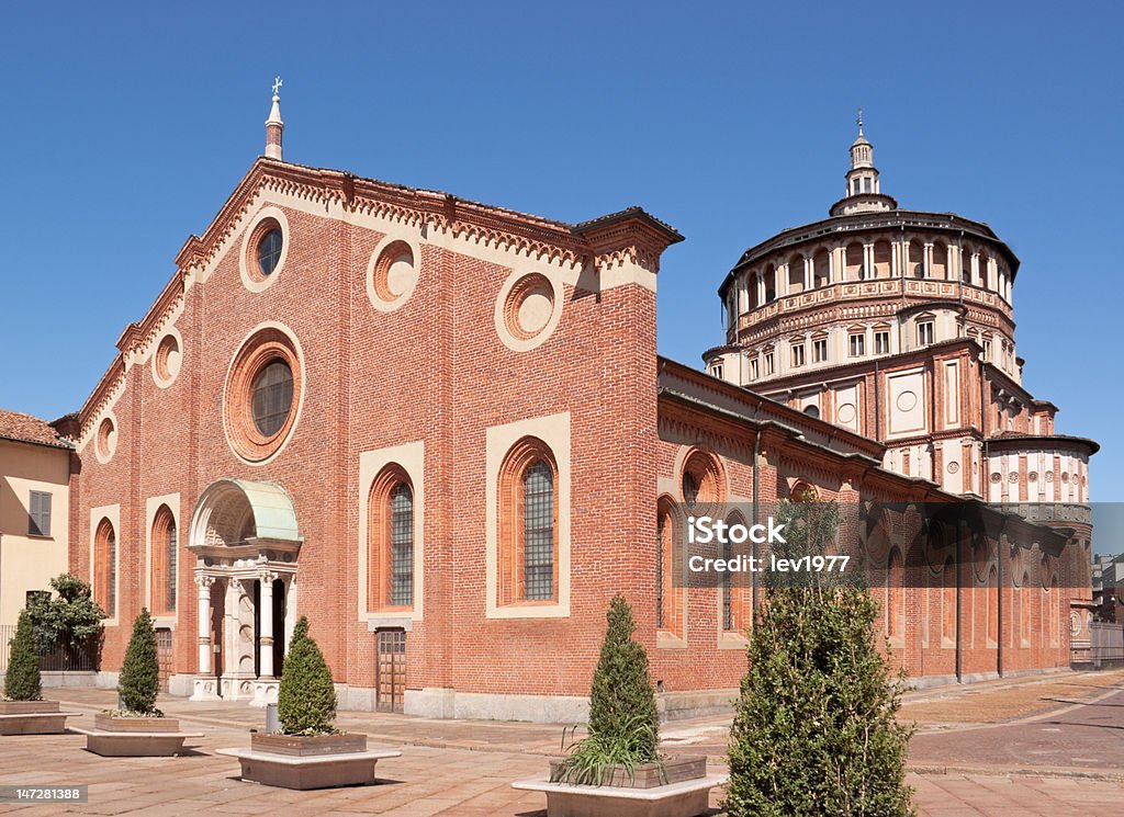 Santa Maria delle Grazie in Milan (Italy) Santa Maria delle Grazie (Milan, Italy). This church and the adjacent Dominican convent were built during the 15th century. The back wall of the convent dining hall is covered by "The Last Supper", the famous Leonardo da Vinci mural painting. From 1980 it is protected under the United Nations Educational Scientific and Cultural Organization (UNESCO) world heritage law. Santa Maria Delle Grazie Stock Photo