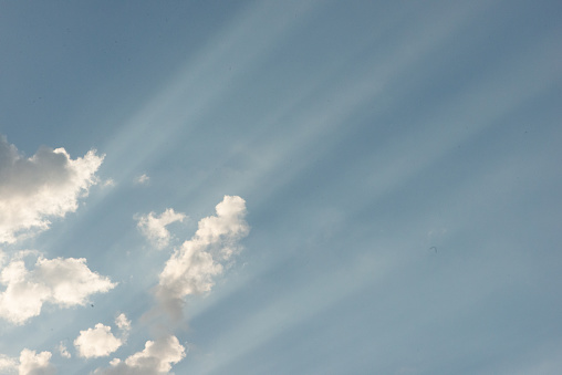 Shot of white clouds on blue sky