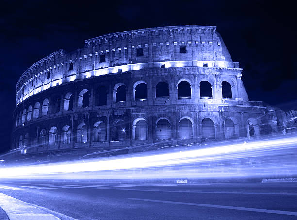 Colosseum 야간에만 스톡 사진