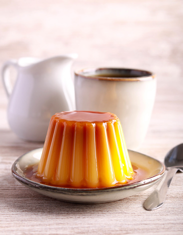 Creme caramel – custard and caramel pudding dessert, flan