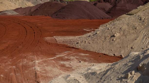 istock Warehouse for storage of sand and hematite. 1472825662