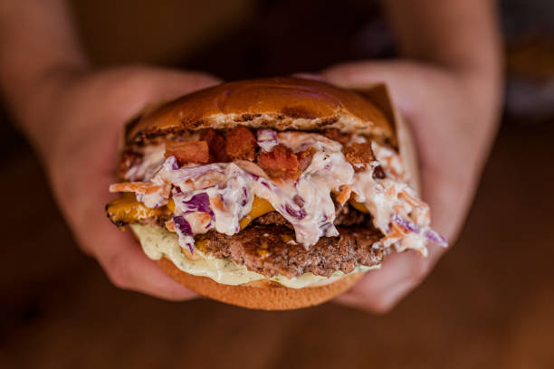 istock Hamburguer - Sandwich with beef burger, bacon, cheddar 1472825881