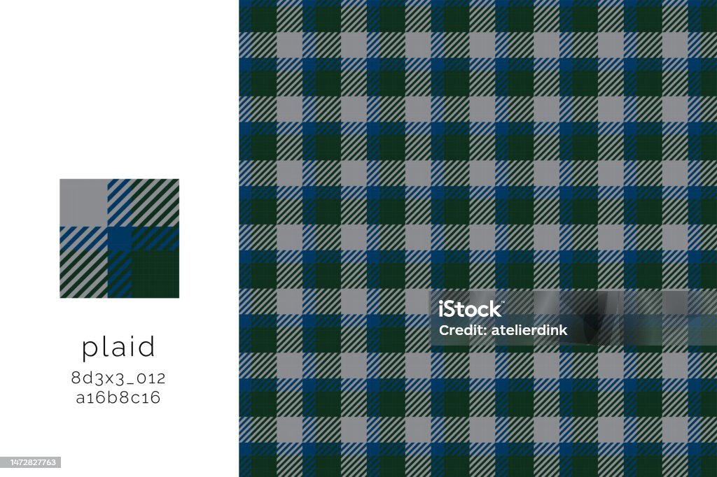 Seamless Check Plaid Grahic Pattern For Fall And Winter Stock ...