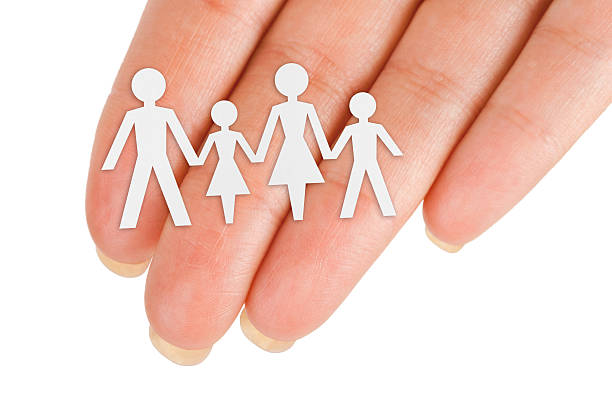 istock Paper family in hand 147283140