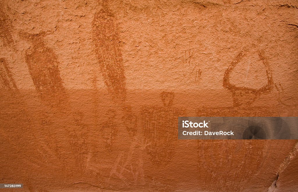 Pictographs di Canyon Ferro di cavallo - Foto stock royalty-free di Ambientazione esterna