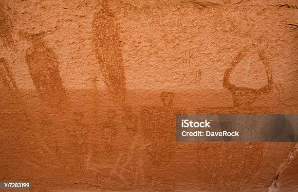 Pictographs Of 말굽 캐년 0명에 대한 스톡 사진 및 기타 이미지 - 0명, 고대의, 과거