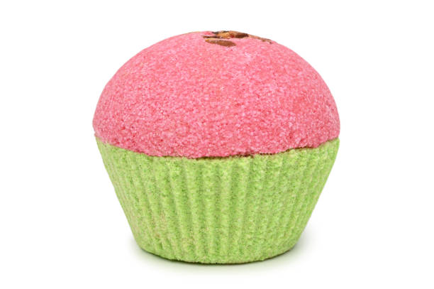 Aromatic bath bomb in the form of colored cupcake