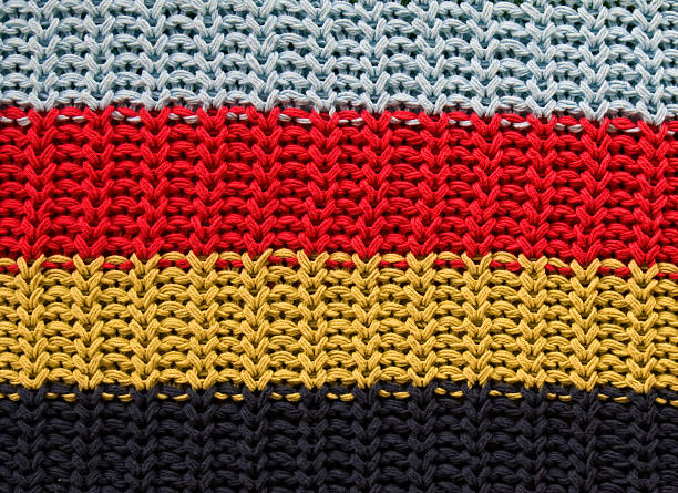 istock Knitted cotton multycolor stripes 147283339