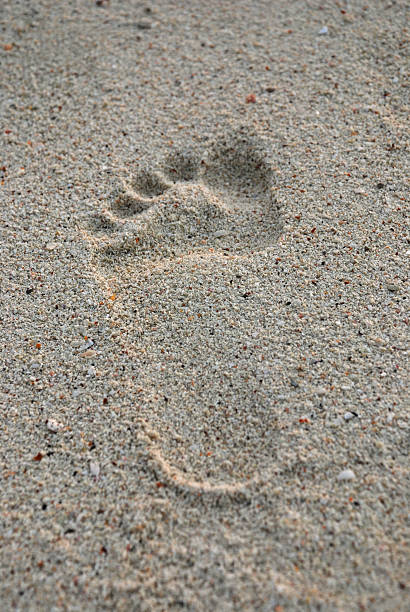istock Footprint in the sand 147283428