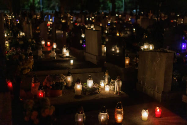 istock At night in the cemetery in All Hallows' Day 1472838363