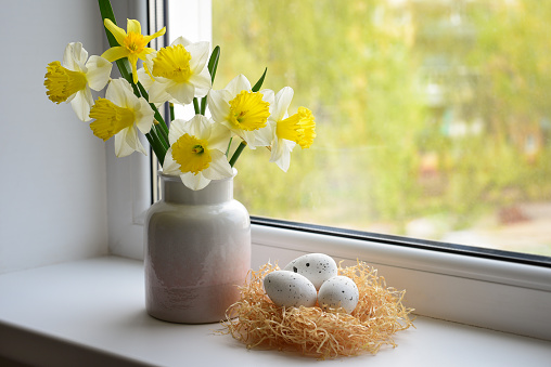 Easter decoration in minimalistic style